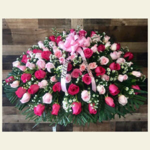 CS0810: Pink Rose Casket Spray