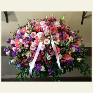 CS1470: Pink and Purple Casket Spray