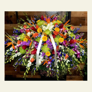 CS1480: Exotic Colorful Casket Spray