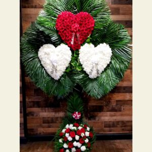 H1560: Triple Heart with Palm Leaf