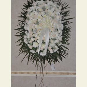 S1450: All white assorted spray on metal stand