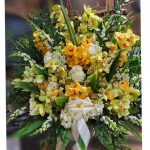 EB0200: Cymbidium orchid elegant basket